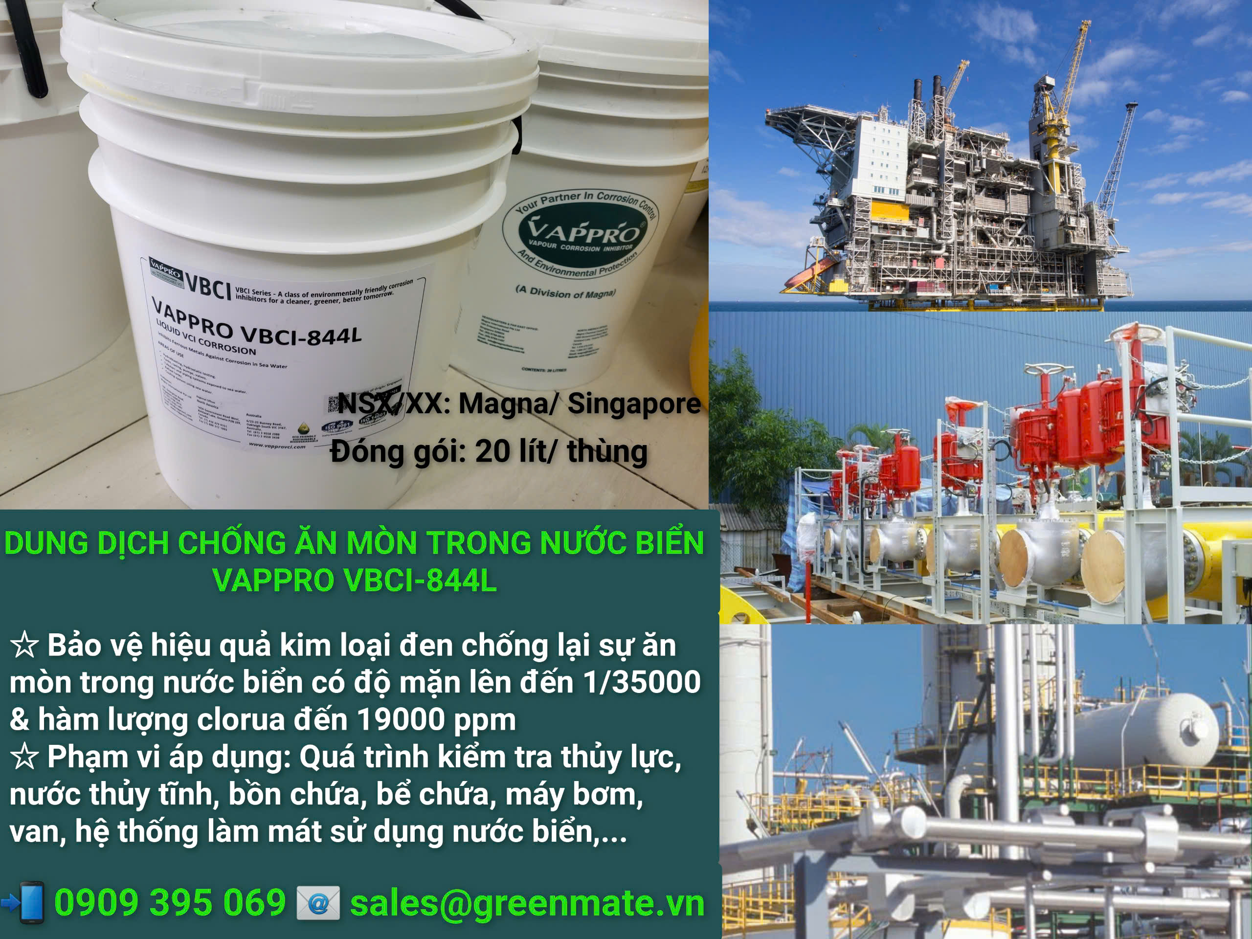 Dung dịch chống ăn mòn trong nước biển Vappro VBCI-844L